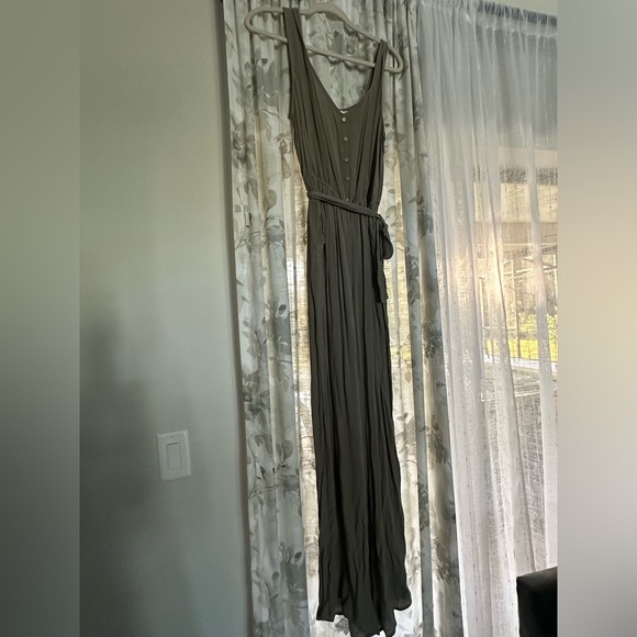 Pink Rose Olive Green Jumpsuit Size Large - Picture 4 of 7